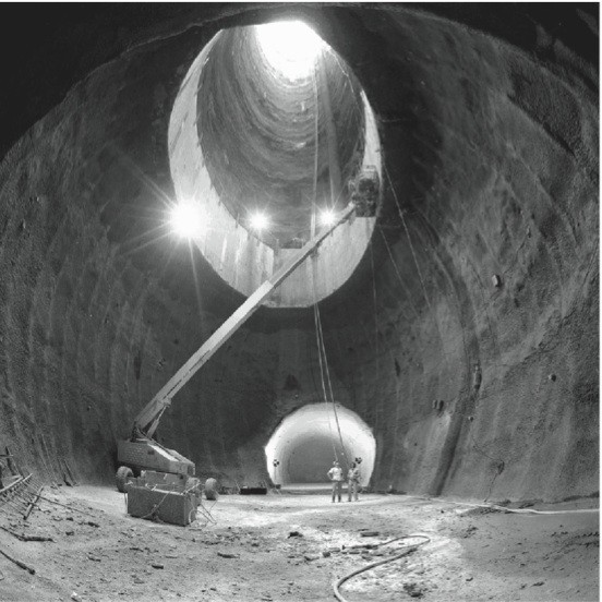 圖19　國會在一九九三年十月取消超導超級對撞機計畫的時候，這個計畫已經耗資二十億美金，在德州大草原底下開挖的隧道也已長達二十三公里。（圖片來源：超導超級對撞機科學技術電子資料庫）