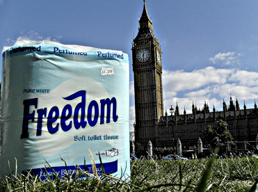 自由牌衛生紙：英國人對於政府管太多的諷刺 （Photo credit: rUssEll shAw hIggs, CC BY-NC-ND 2.0）