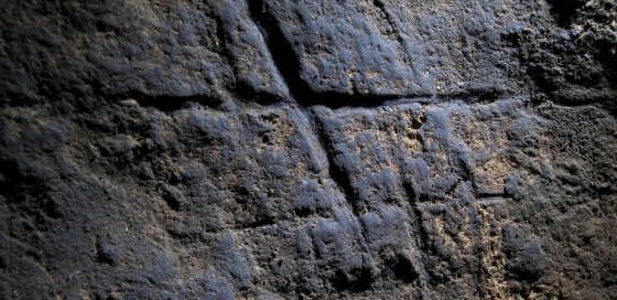Engravings found in the Gorham's Cave in Gibraltar