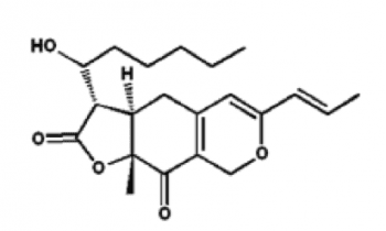 Monascuspiloin(MP)的化學結構。