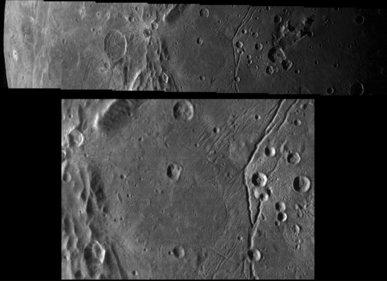 新視野號拍攝冥衛一的表面。圖／NASA