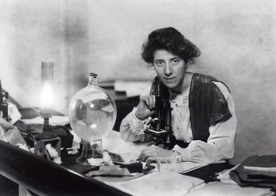 瑪麗．卡麥可．史托普斯1904年於研究室。（圖片來源：維基百科）