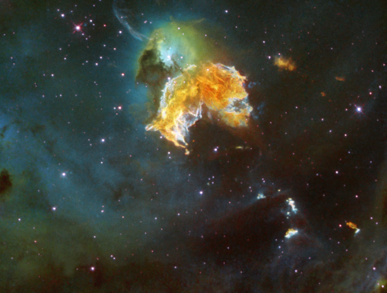 哈伯太空望遠鏡觀測到位於大麥哲倫雲中N63A 超新星爆炸的遺跡 