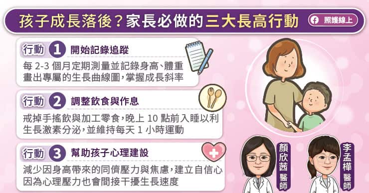 孩子成長落後家長必做三大長高行動