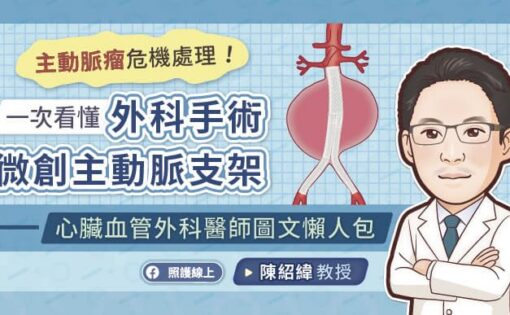主動脈瘤危機處理！一次看懂外科手術、微創主動脈支架，心臟血管外科醫師圖文懶人包