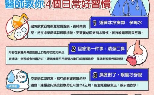 梅雨季喉嚨乾癢、反覆咳嗽？醫曝「5大日常保養方法＋潤喉食譜公開」喉嚨不再卡卡！